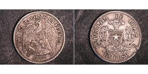 1 Peso Chili Argent 