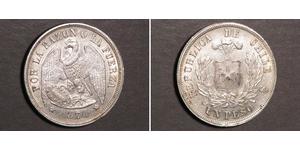 1 Peso Chili Argent 