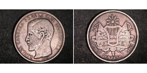 1 Peso Guatemala Argent 