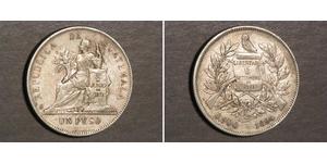 1 Peso Guatemala (1838 - ) Argent 