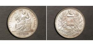 1 Peso Guatemala (1838 - ) Argent 