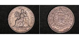 1 Peso Guatemala (1838 - ) Argent 