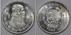 1 Peso Mexique Argent 