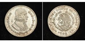 1 Peso Mexique Argent 