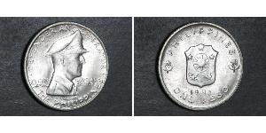 1 Peso Philippines Argent Douglas MacArthur (1880 - 1964) 
