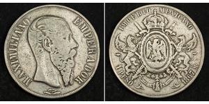 1 Peso Second Empire mexicain (1864 - 1867) Argent Maximilian I of Mexico (1832 - 1867)