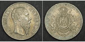 1 Peso Second Empire mexicain (1864 - 1867) Argent Maximilian I of Mexico (1832 - 1867)
