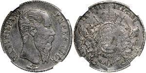 1 Peso Second Empire mexicain (1864 - 1867) Argent Maximilian I of Mexico (1832 - 1867)