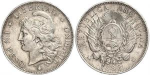 1 Peso Argentina (1861 - ) Argento 