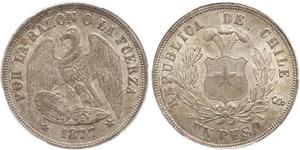 1 Peso Cile Argento 