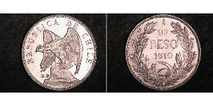 1 Peso Cile Argento 
