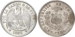 1 Peso Cile Argento 
