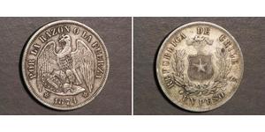 1 Peso Cile Argento 