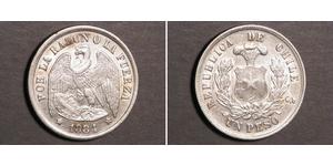1 Peso Cile Argento 