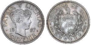 1 Peso Cuba (1898 - ) Argento 