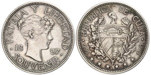 1 Peso Cuba (1898 - ) Argento 