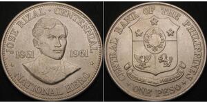 1 Peso Filippine Argento 
