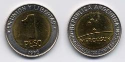 1 Peso Argentine Republic (1861 - ) Bimetal 