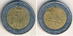 1 Peso United Mexican States (1867 - ) Bimetal 