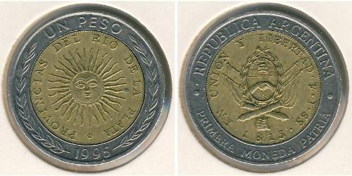 1 Peso Argentinien (1861 - ) Bimetall 