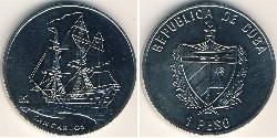 1 Peso Cuba (1898 - ) Copper/Nickel 
