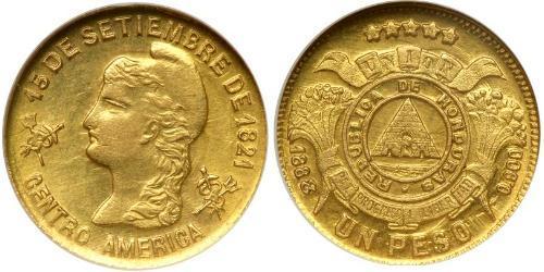 1 Peso Honduras (1821 - ) Gold 