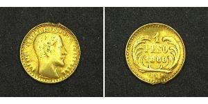 1 Peso República de Guatemala (1838 - ) Gold José Rafael Carrera Turcios