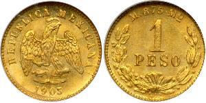 1 Peso United Mexican States (1867 - ) Gold 