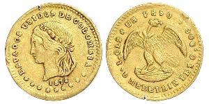 1 Peso United States of Colombia (1863 - 1886) Gold 