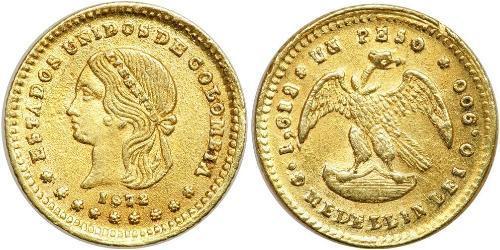 1 Peso Vereinigte Staaten von Kolumbien (1863 - 1886) Gold 