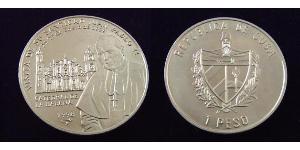 1 Peso Cuba (1898 - ) Kupfer/Nickel John Paul II (1920 - 2005)