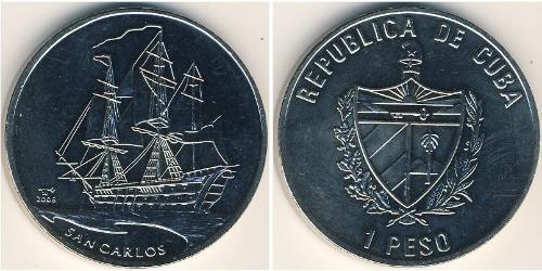 1 Peso Cuba (1898 - ) Níquel/Cobre 