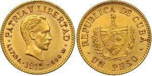 1 Peso Cuba (1898 - ) Or 