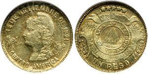 1 Peso Honduras (1821 - ) Or 