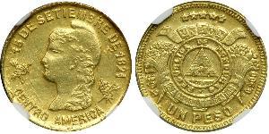 1 Peso Honduras (1821 - ) Or 