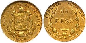 1 Peso Costa Rica (1821 - ) Oro 