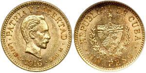 1 Peso Cuba (1898 - ) Oro 