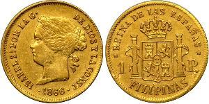 1 Peso Filipinas Oro Isabella II of Spain (1830- 1904)