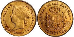 1 Peso Filipinas Oro Isabella II of Spain (1830- 1904)