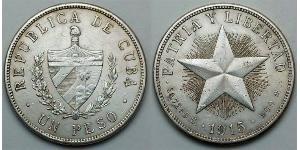 1 Peso Cuba (1898 - ) Plata 