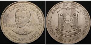 1 Peso Filipinas Plata 
