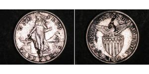 1 Peso Filipinas Plata 