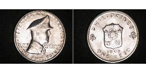 1 Peso Filipinas Plata Douglas MacArthur (1880 - 1964) 