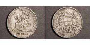1 Peso Guatemala (1838 - ) Plata 