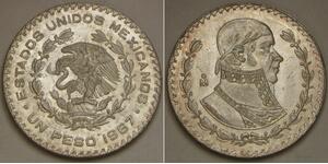1 Peso México Plata 