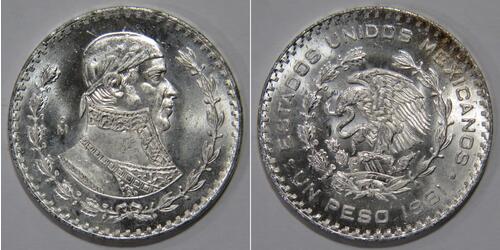 1 Peso México Plata 