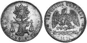 1 Peso México (1867 - ) Plata 