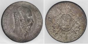 1 Peso Segundo Imperio Mexicano (1864 - 1867) Plata Maximilian I of Mexico (1832 - 1867)