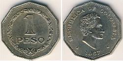 1 Peso Colombia (1886 - ) Rame/Nichel 