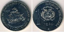 1 Peso Repubblica Dominicana Rame/Nichel 